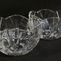 Two Clear Lead Crystal Candle Globes