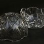 Two Clear Lead Crystal Candle Globes