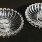Two Crystal Candle Holders with Ruffles