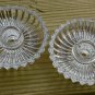 Two Crystal Candle Holders with Ruffles