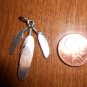 Sterling silver triple feather pendant