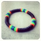 Neon Rave Edm Edc Electronic Dance Arm Candy Coconut Wood Stetchy Bracelet