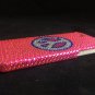 Pink iPhone 5 5S Vintage Hippie PEACE Symbol BLING Protective Hard Case Cover