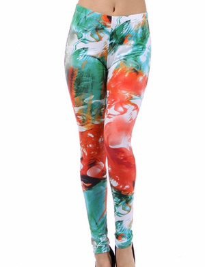 Color Vapor Leggings - Plus Size