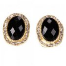 Europe and America Style Stud Earring with Black Diamond