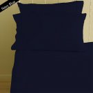 1000 TC Egyptian Cotton Bed Sheet Set King Size Navy Blue Solid