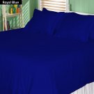 1000 TC Egyptian Cotton Bed Sheet Set Cal-King Size Light Blue Stripe