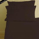 1000 TC Egyptian Cotton Bed Sheet Set Full-Xl Size Chocolate Solid