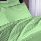 1000 TC Egyptian Cotton Bed Sheet Set Three Quarter 48X75 Inch Sage Stripe