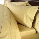 1200 TC Egyptian Cotton Bed Sheet Set Cal-King Size Gold Solid