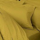 1200 TC Egyptian Cotton Bed Sheet Set Cal-King Size Gold Stripe