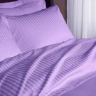 1200 TC Egyptian Cotton Bed Sheet Set Cal-King Size Purple Stripe