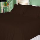 1200 TC Egyptian Cotton Bed Sheet Set Cal-King Size Chocolate Stripe