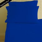 1200 TC Egyptian Cotton Bed Sheet Set Queen Size Egyptian Blue Solid