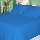 1200 TC Egyptian Cotton Bed Sheet Set Full Size Egyptian Blue Stripe