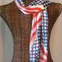 Waving Flag Scarf USA American Red White Blue New 13x60 inch Long Neck #f