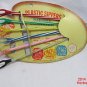 6 Plastic Sipper Straws Fork End New Mid Century NOS Pre 1962 Art Button Co .f