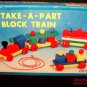 Take a Part Block Train Child Friend Taiwan #9096A Non Toxic Vtg Original Box .f