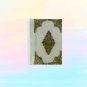 Handmade customisable personalised vintage blank notebook: White, wooden cover, XS size