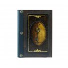 Handmade-hand painted personalised customisable journal, vintage blank notebook: Key, wooden cover