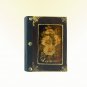 Handmade-hand painted customisable journal, vintage blank notebook: Flowers, wooden cover, small