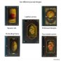 Handmade - hand painted customisable vintage blank notebook: Book and pen, wooden cover, small