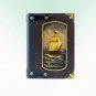 Handmade - hand painted customisable vintage blank journal: Sailling old ship, wooden cover, medium