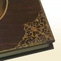 Handmade-hand painted customisable vintage blank journal: Flowers, wooden cover, medium