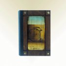 Notebook, handmade - hand painted vintage, customisable personalised: Old bicycle, wooden cover