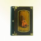 Notebook, handmade - handpainted vintage, customisable: Guitar, wooden cover, music gift