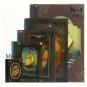 Notebook, handmade - handpainted vintage, customisable: Guitar, wooden cover, music gift
