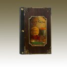 Cooking recipes notebook, handmade - hand painted vintage, personalised: Wooden notebook