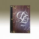 Notebook, handmade - hand painted, personalised, customisable - Couple's Initials, wooden cover
