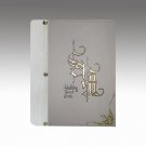 Wedding guest book: Hand painted personalised monograms, scrapbook, couple's initials