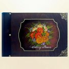 Photo album, handmade - hand painted, personalised, customisable: Flower synthesis, wooden cover