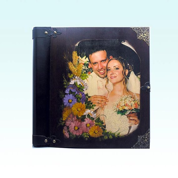 XL handmade - hand painted personalised customisable wedding photo album