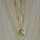 Long gold necklace