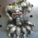Silver jester skull