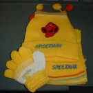 Spiderman beanie, scarf, glove set