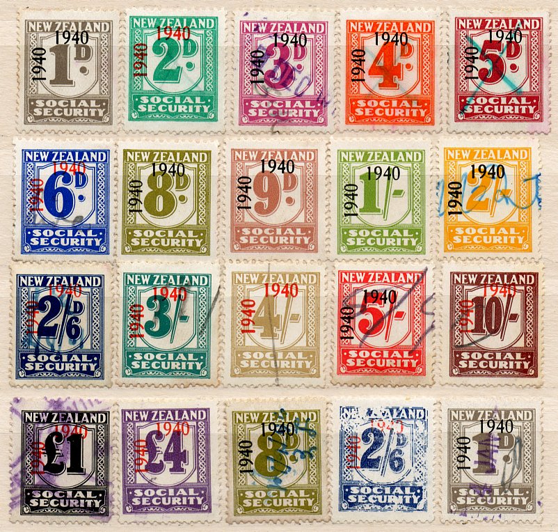 (I.B) New Zealand Revenue : Social Security Collection (1940)