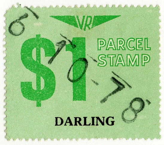 (I.B) Australia - Victoria Railways : Parcel $1 (Darling)