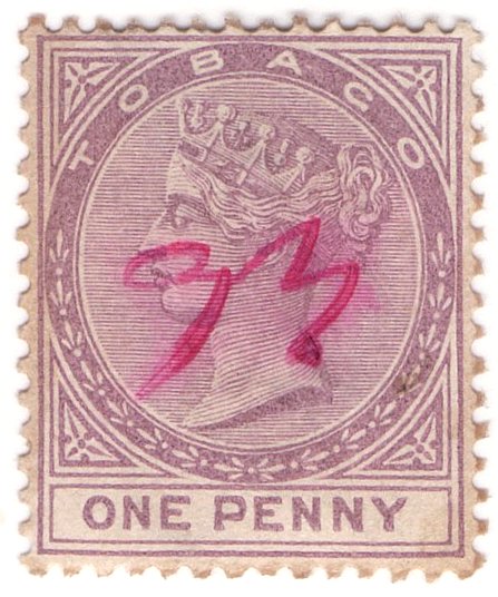 (I.B) Tobago Revenue : Duty Stamp 1d