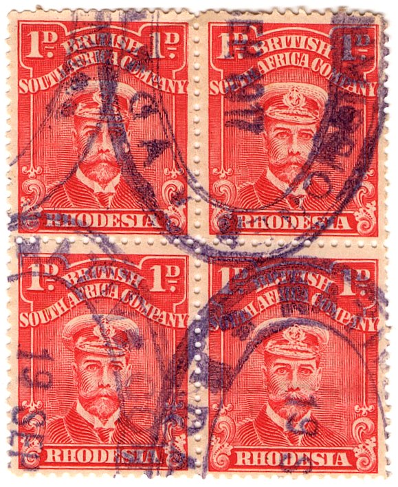 (I.B) Rhodesia/BSAC Revenue : Duty 4d