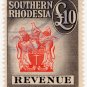 (I.B) Southern Rhodesia Revenue : Duty Stamp &Acirc;&pound;10