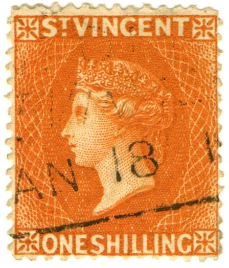 (I.B) St Vincent Revenue : Duty Stamp 1/-