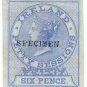 (I.B) QV Revenue : Ireland Petty Sessions 6d (colour trial proof)