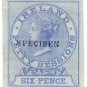 (I.B) QV Revenue : Ireland Petty Sessions 6d (colour trial proof)