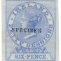 (I.B) QV Revenue : Ireland Petty Sessions 6d (colour trial proof)