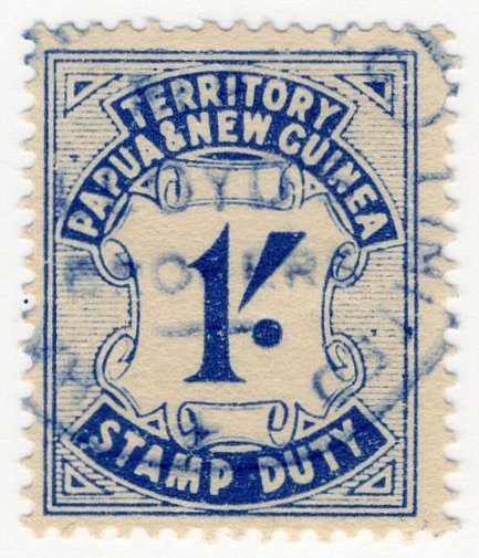 (I.B) Papua New Guinea Revenue : Stamp Duty 1/-