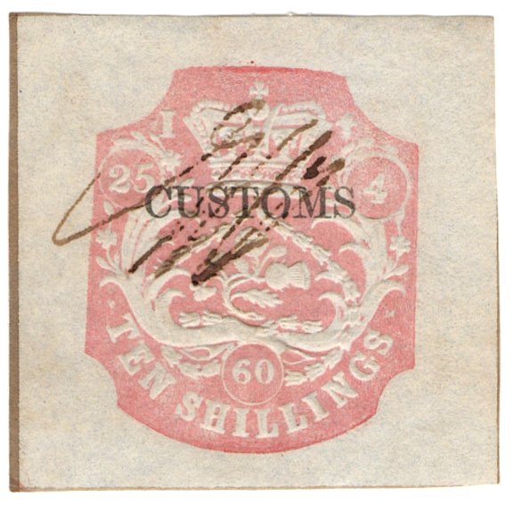 (I.B) QV Revenue : Customs Duty 10/- (die I)